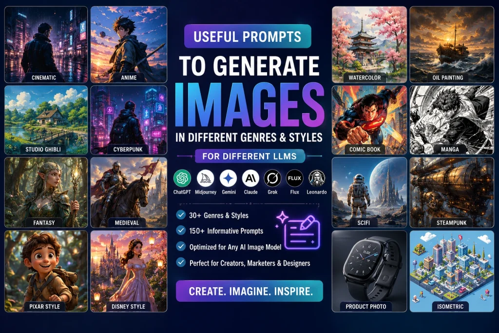 Useful prompts to generate images